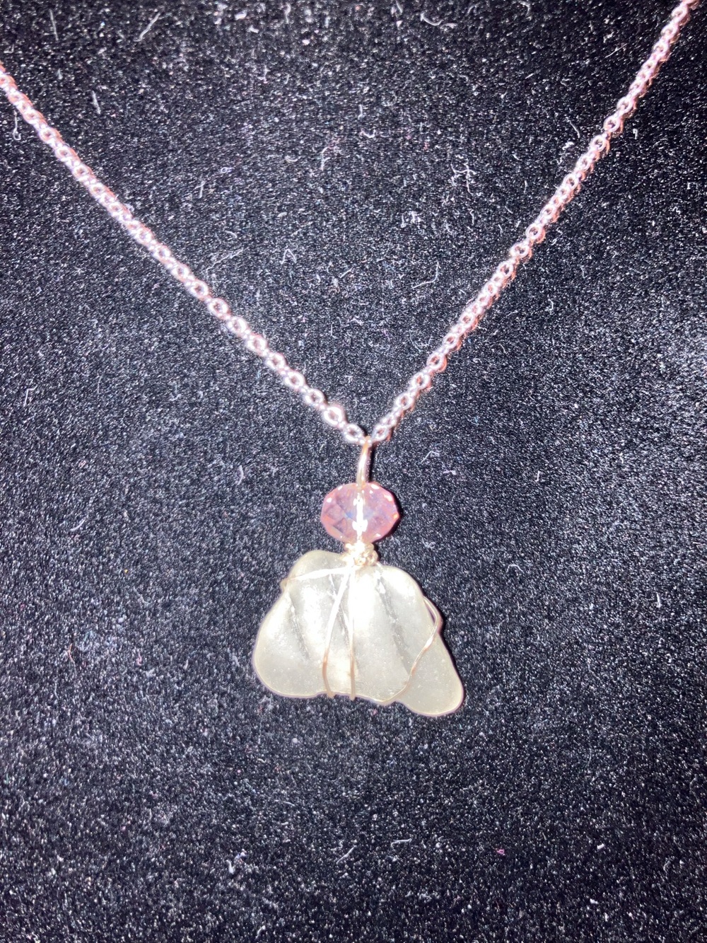 #132 handmade seaglass pendant necklace